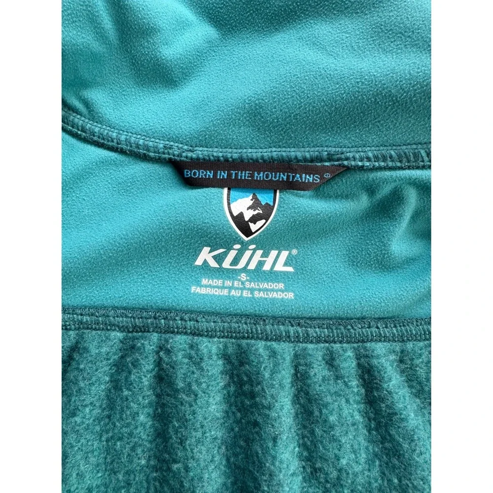 KUHL Teal Alpaca Fleece‎ Button Front Collared Jacket Women's Long Small